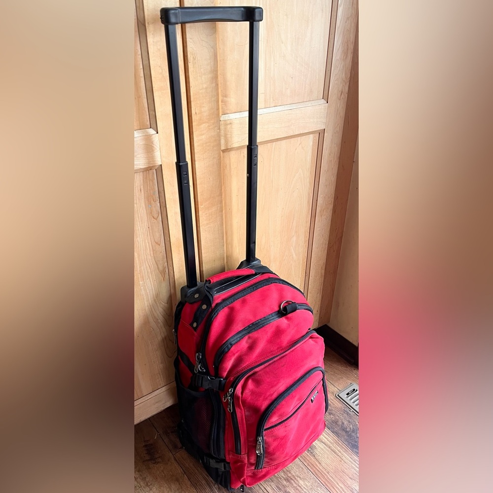 Red Wheeled Backpack